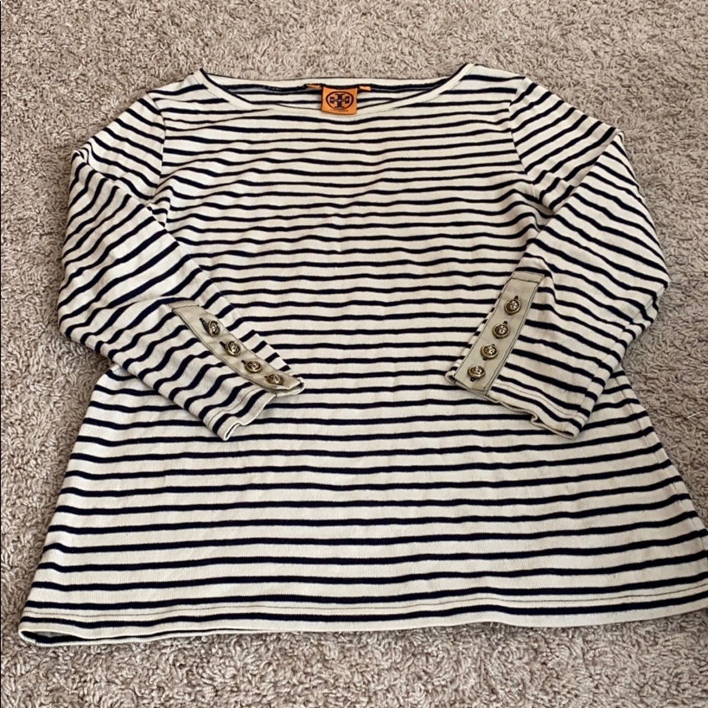 Tory Burch boatneck striped top